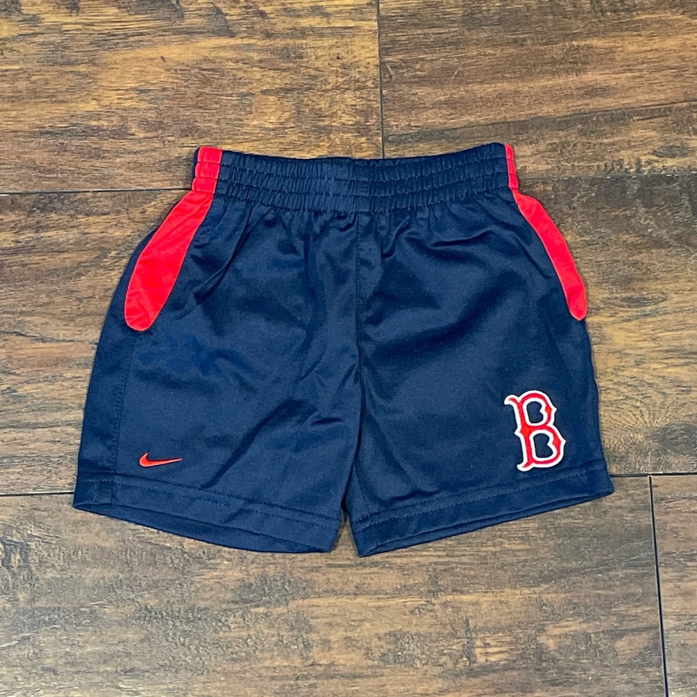 Nike/MLB Baby Navy and Red Red Sox Athletic Shorts, Size 12M